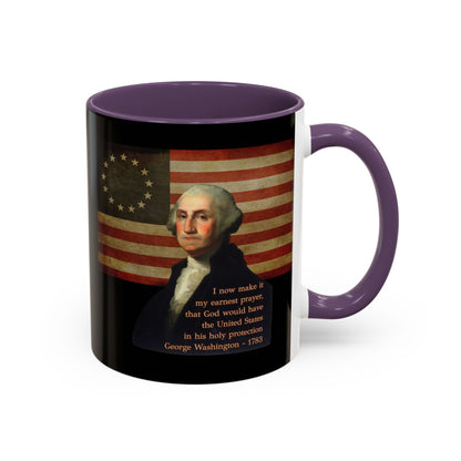 Washington's Earnest Prayer Black Accent Mug by theGreenDragonTavern.shop