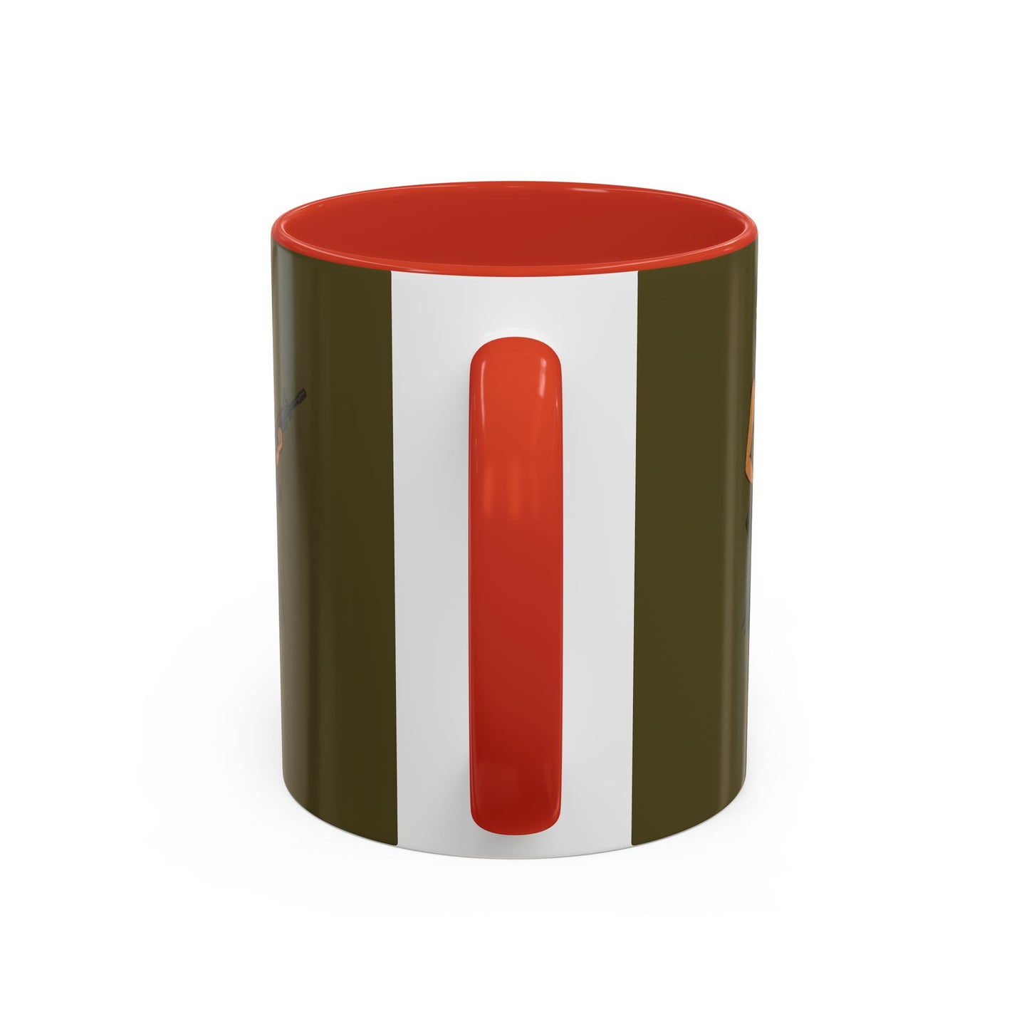 Hula Girl Packin' Heat Dark Green Accent Mug by theGreenDragonTavern.shop