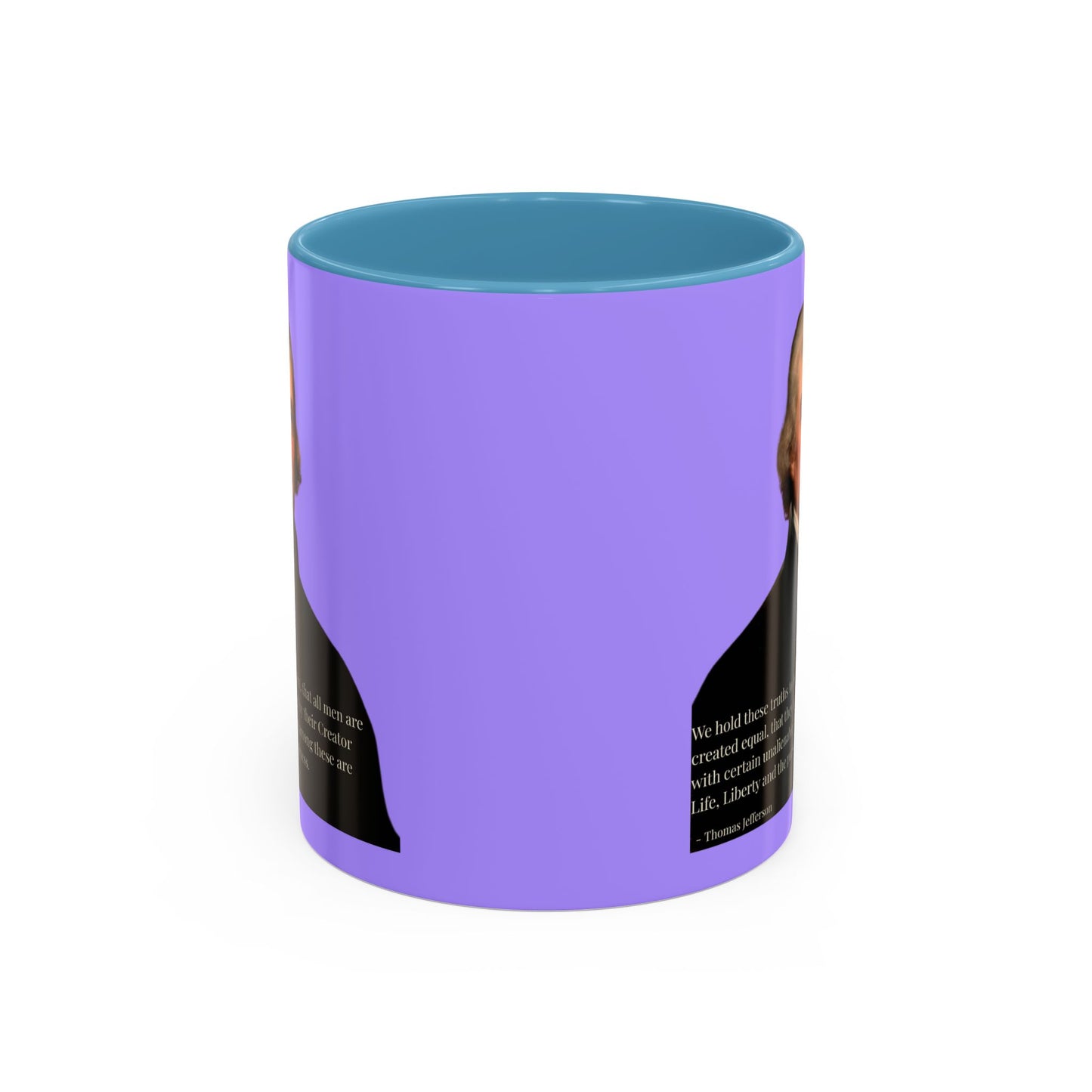 We hold these truths to be self-evident Light Purple Accent Mug by theGreenDragonTavern.shop