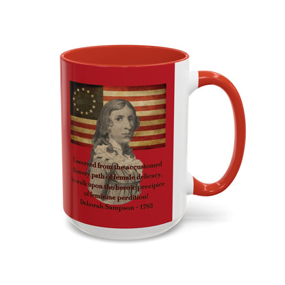 Deborah Sampson, America's Mulan Red Accent Mug by theGreenDragonTavern.shop