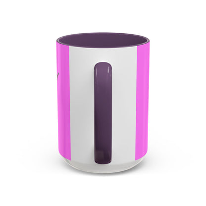 Hula Girl Packin' Heat Pink Accent Mug by theGreenDragonTavern.shop