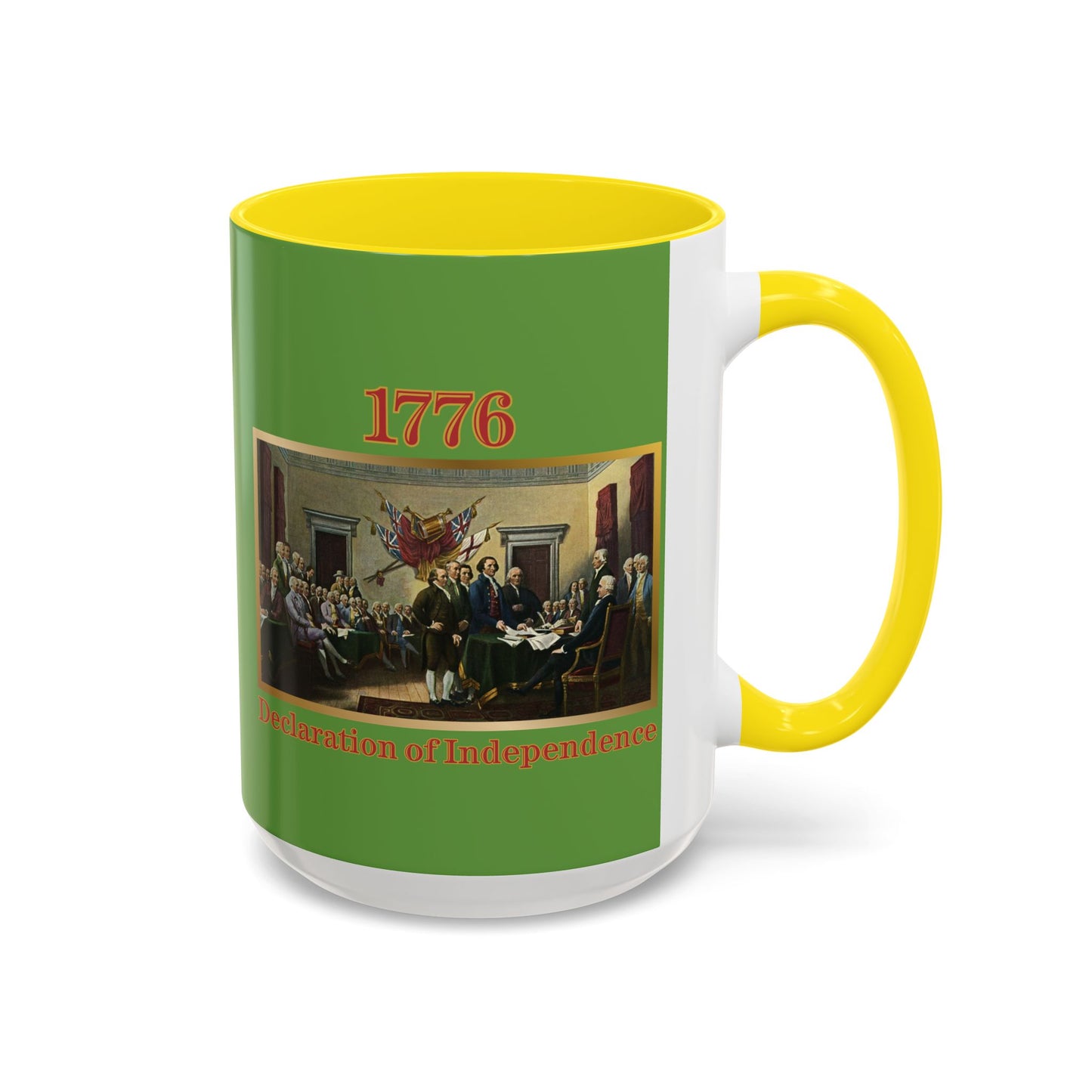 Declaration of Independence Green Accent Mug by theGreenDragonTavern.shop