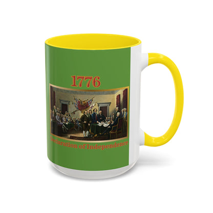 Declaration of Independence Green Accent Mug by theGreenDragonTavern.shop