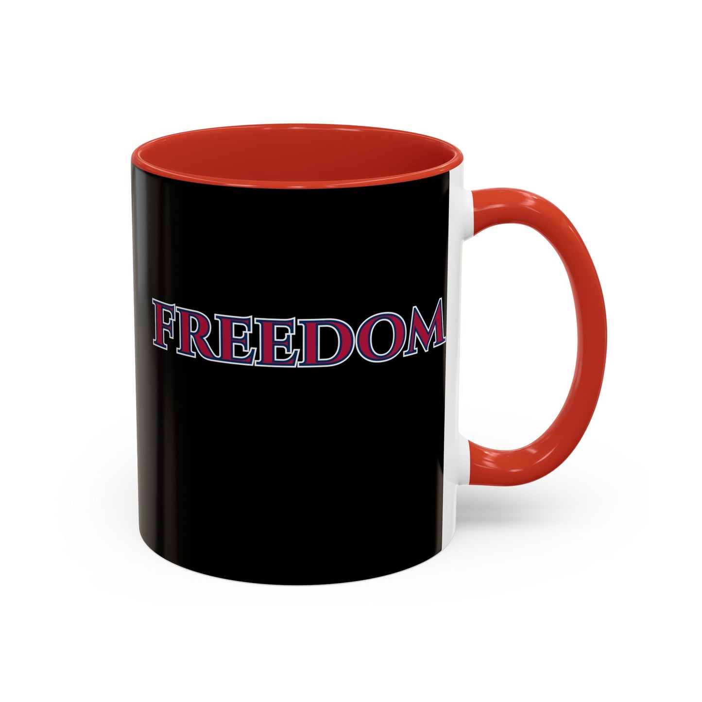 Freedom, Black Accent Mug by theGreenDragonTavern.shop