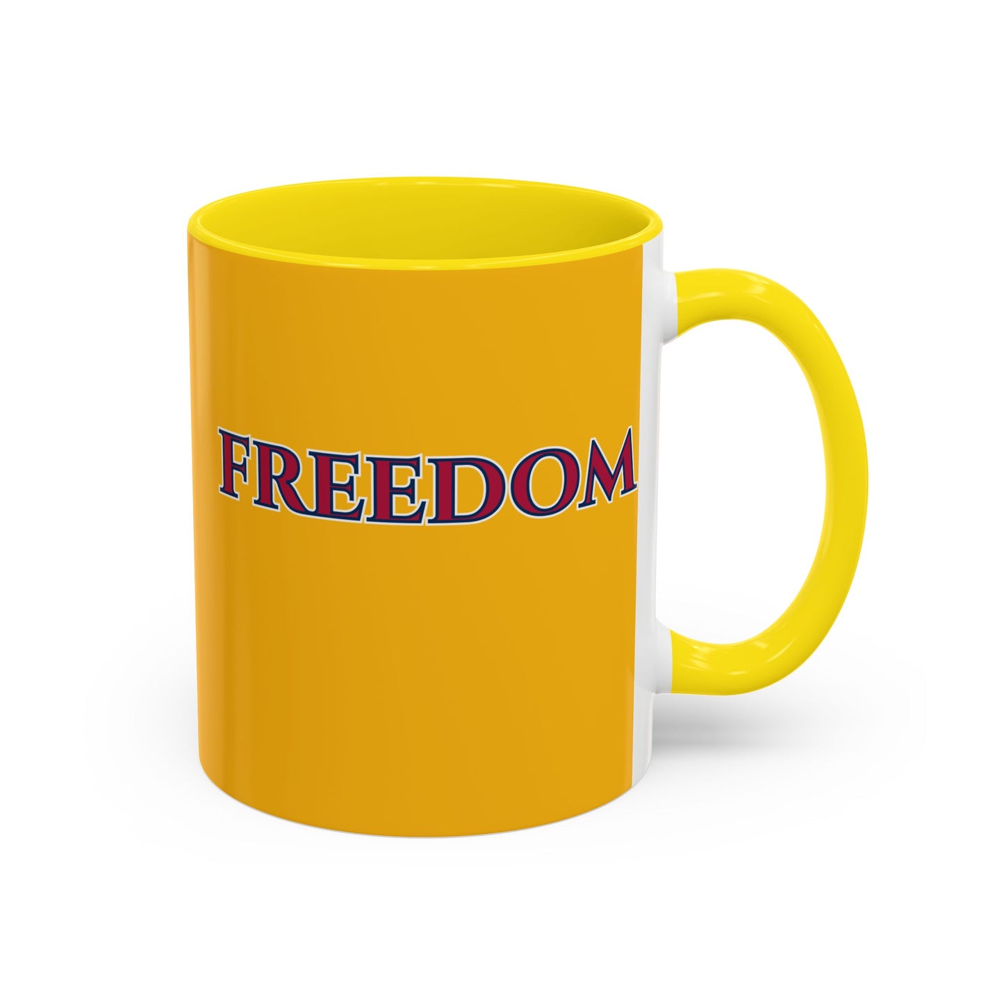 Freedom, Yellow Accent Mug by theGreenDragonTavern.shop