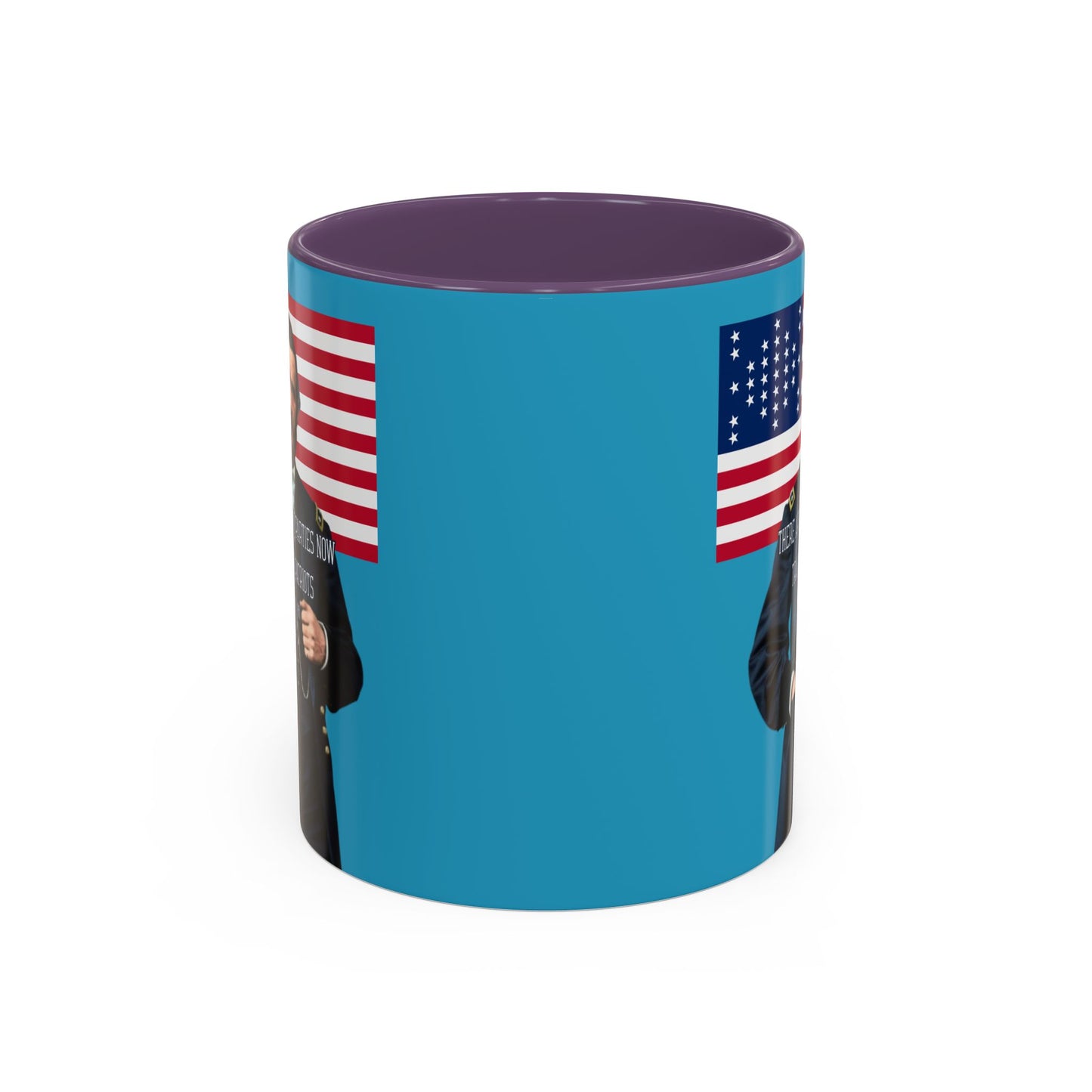 "Traitors and Patriots" Ulysses Grant Turquoise Accent Mug by theGreenDragonTavern.shop