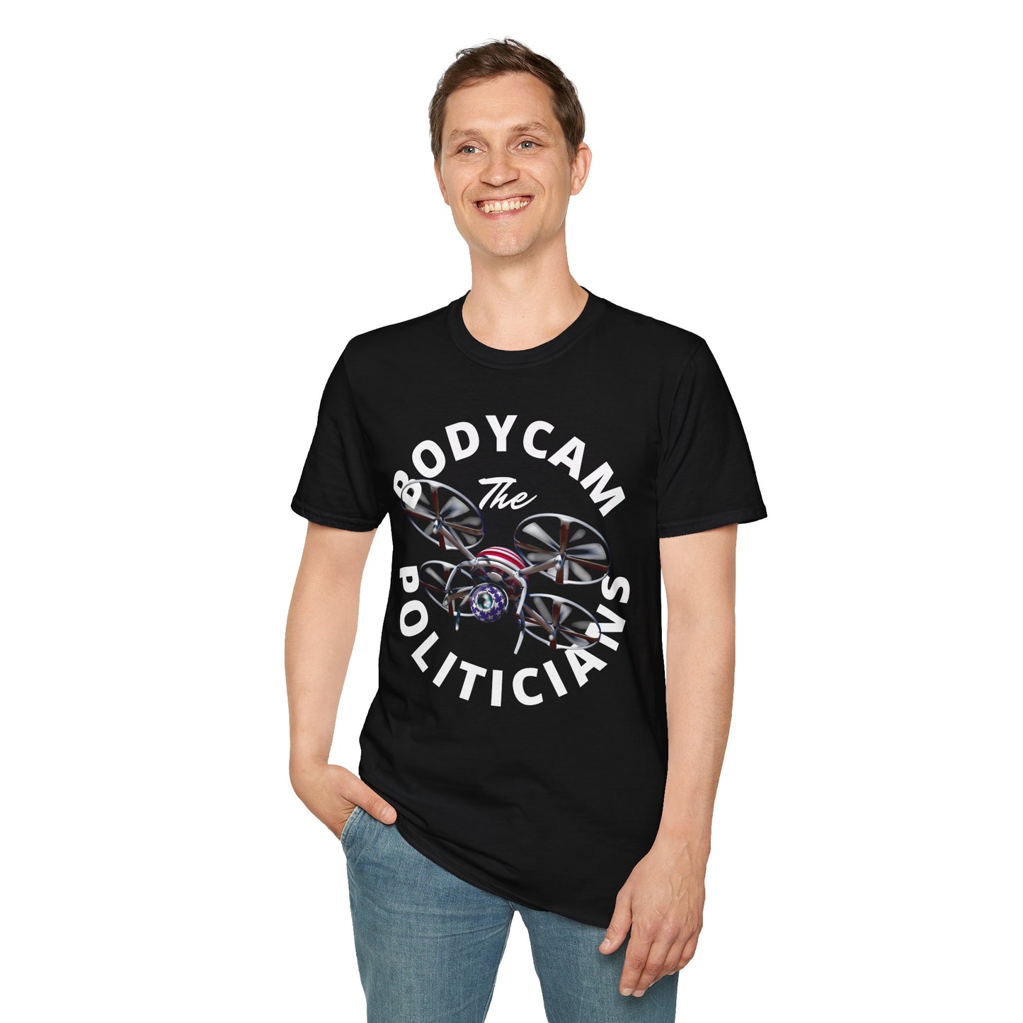 Bodycam the Politicians Drone Unisex T-Shirt by theGreenDragonTavern.shop