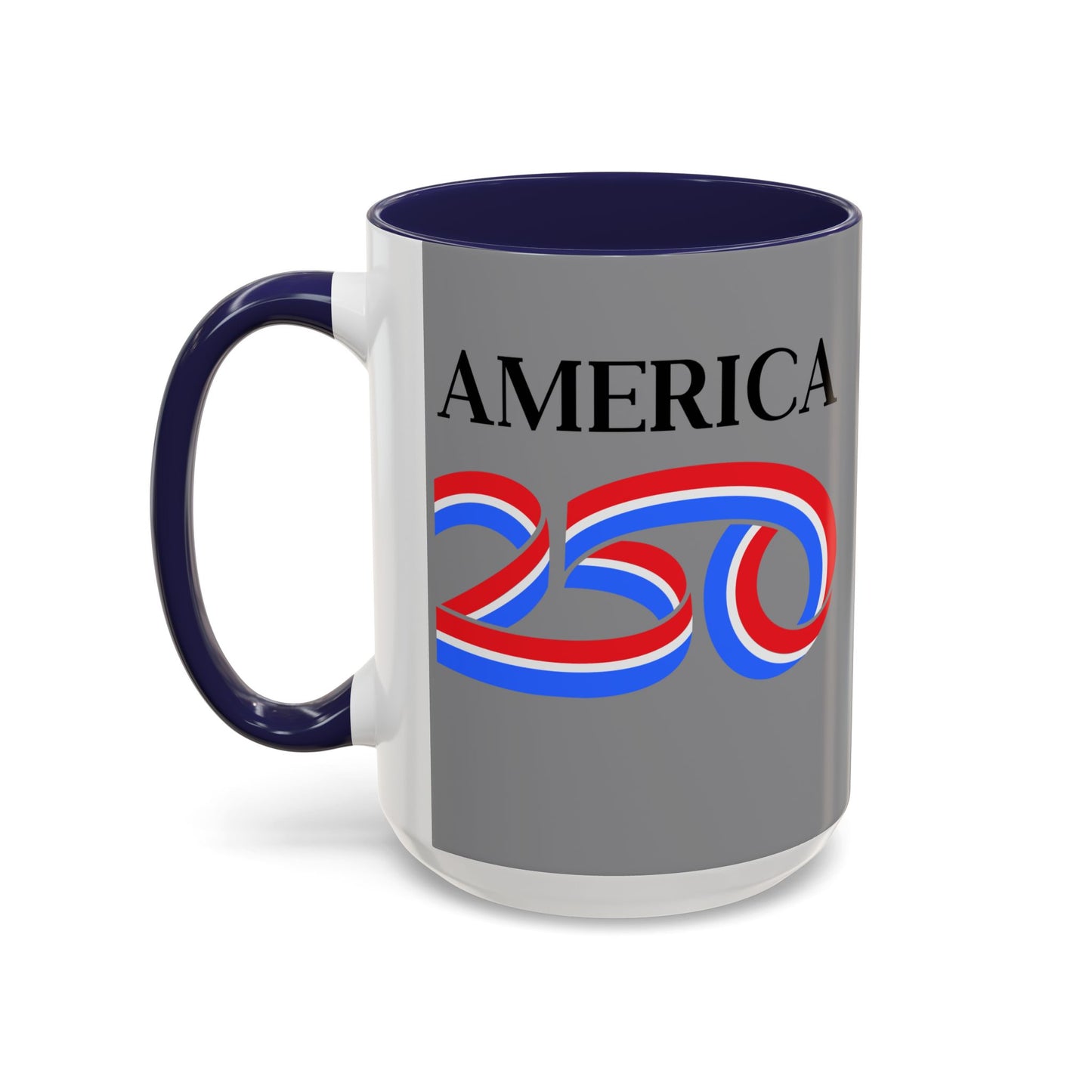 America 250 Grey Accent Mug by theGreenDragonTavern.shop