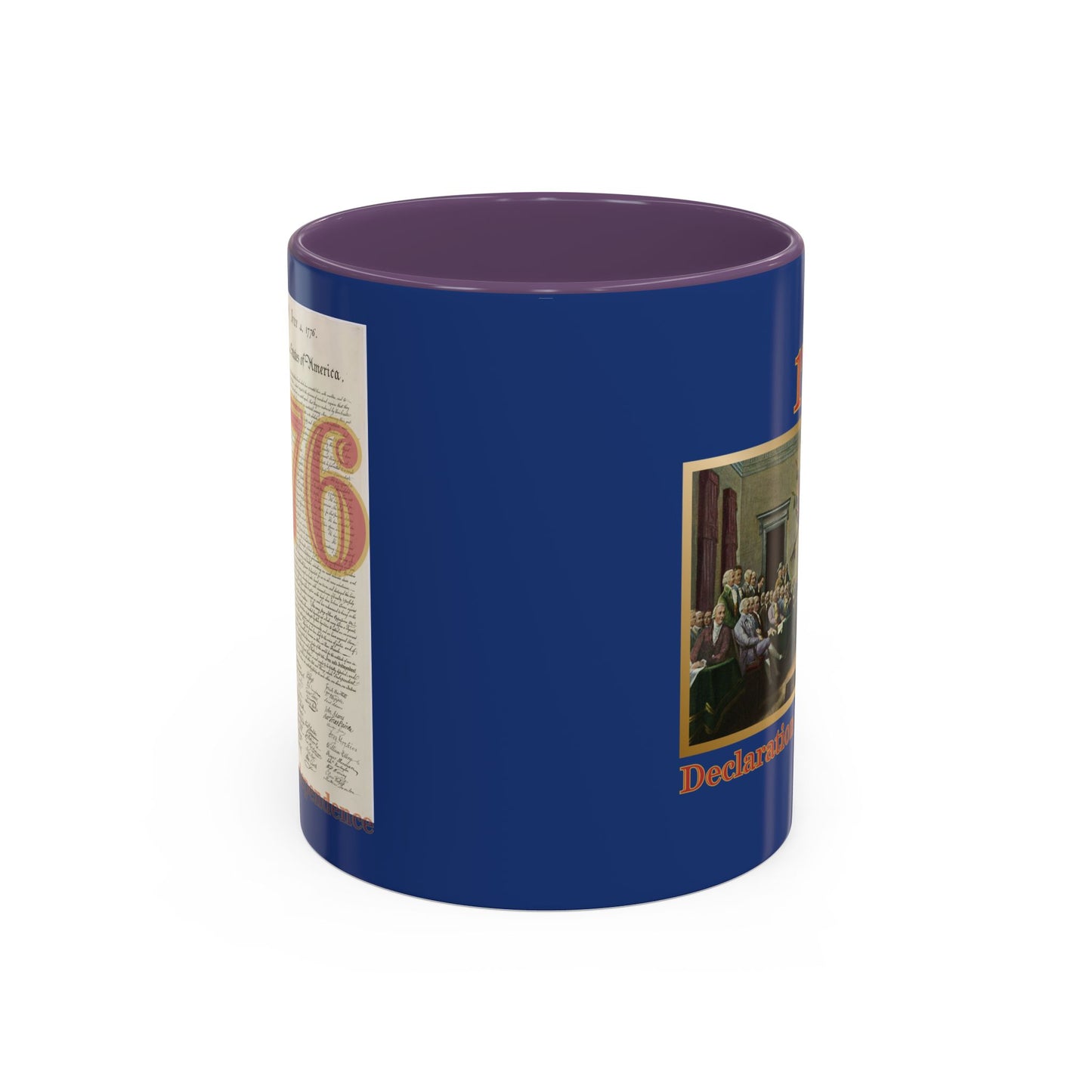 Declaration of Independence Dark Blue Accent Mug by theGreenDragonTavern.shop