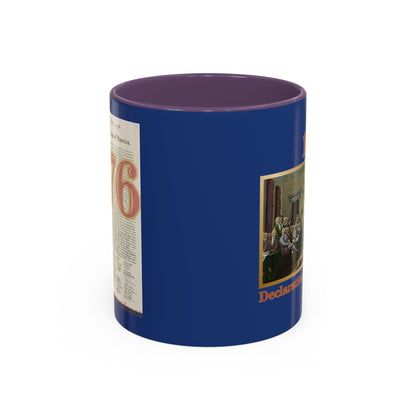 Declaration of Independence Dark Blue Accent Mug by theGreenDragonTavern.shop