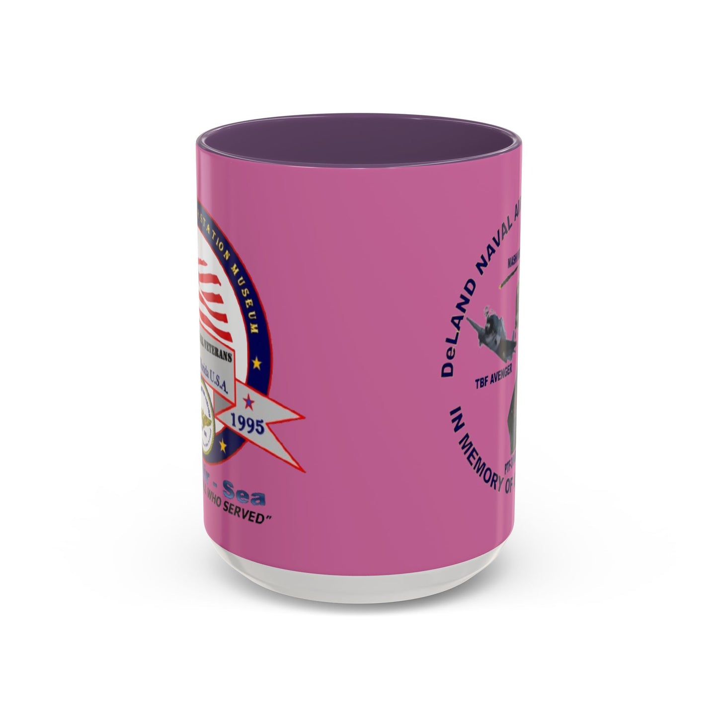 DNASM 2-sided, Founding & Student Art Pink Accent Mug by theGreenDragonTavern.shop