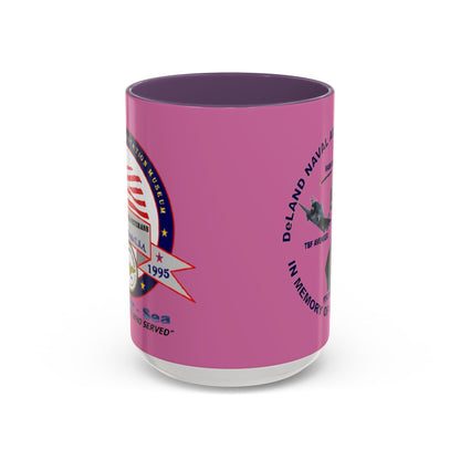 DNASM 2-sided, Founding & Student Art Pink Accent Mug by theGreenDragonTavern.shop