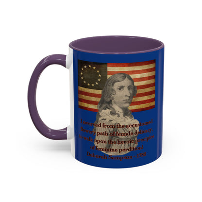 Deborah Sampson, America's Mulan Dark Blue Accent Mug by theGreenDragonTavern.shop