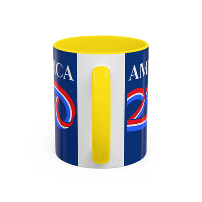 America 250 Dark Blue Accent Mug by theGreenDragonTavern.shop