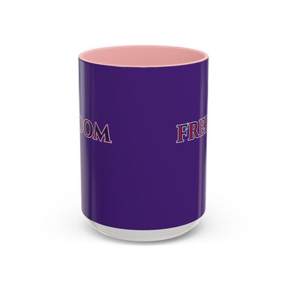 Freedom, Dark Purple Accent Mug by theGreenDragonTavern.shop