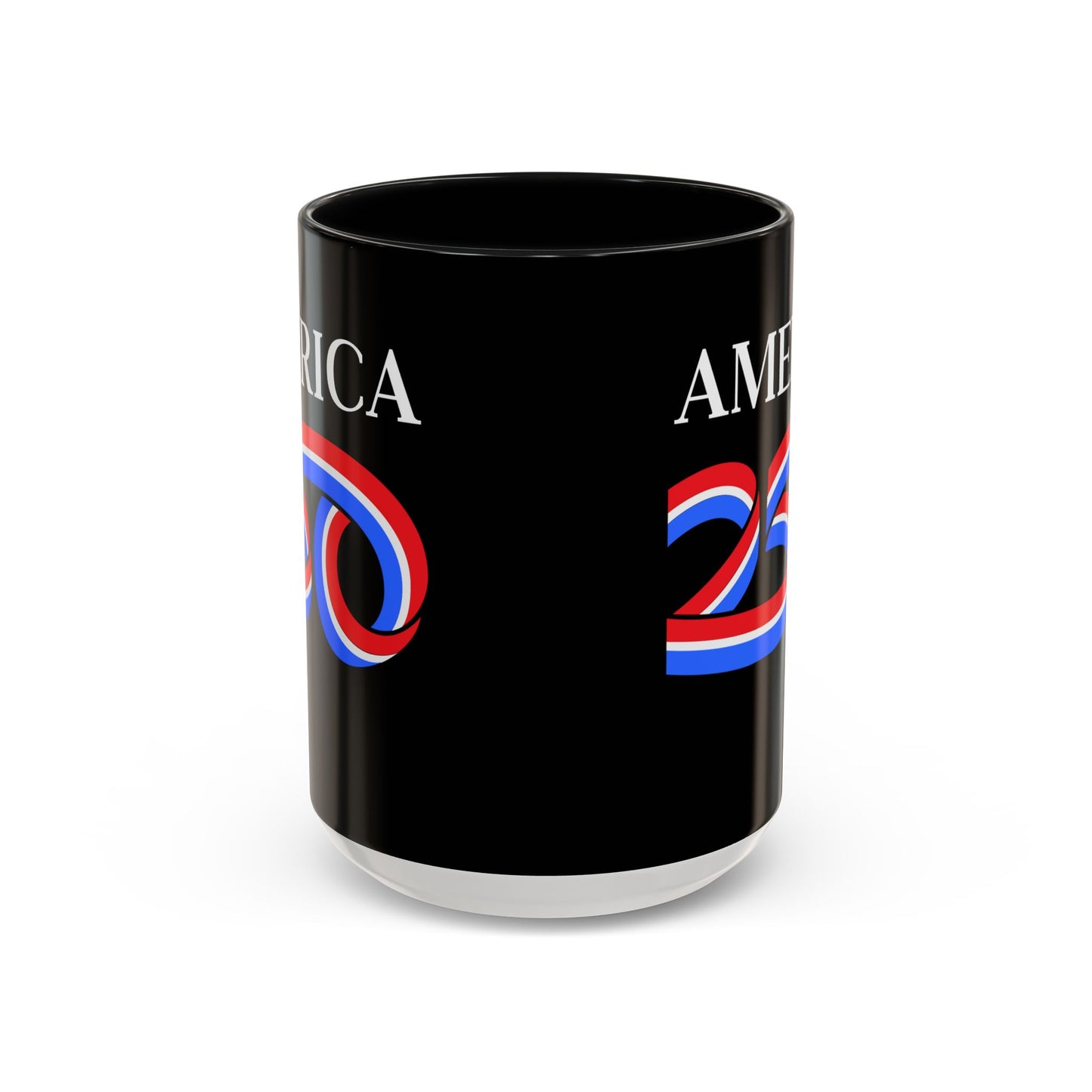 America 250 Black Accent Mug by theGreenDragonTavern.shop