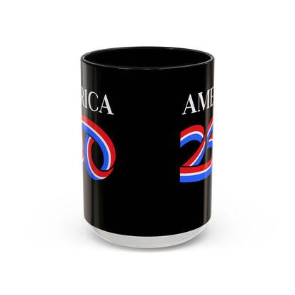 America 250 Black Accent Mug by theGreenDragonTavern.shop