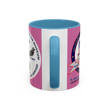 DNASM 2-sided, Founding & Student Art w/WhiteBG Pink Accent Mug by theGreenDragonTavern.shop