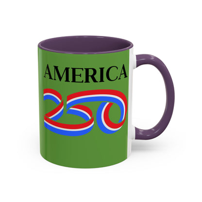 America 250 Green Accent Mug by theGreenDragonTavern.shop