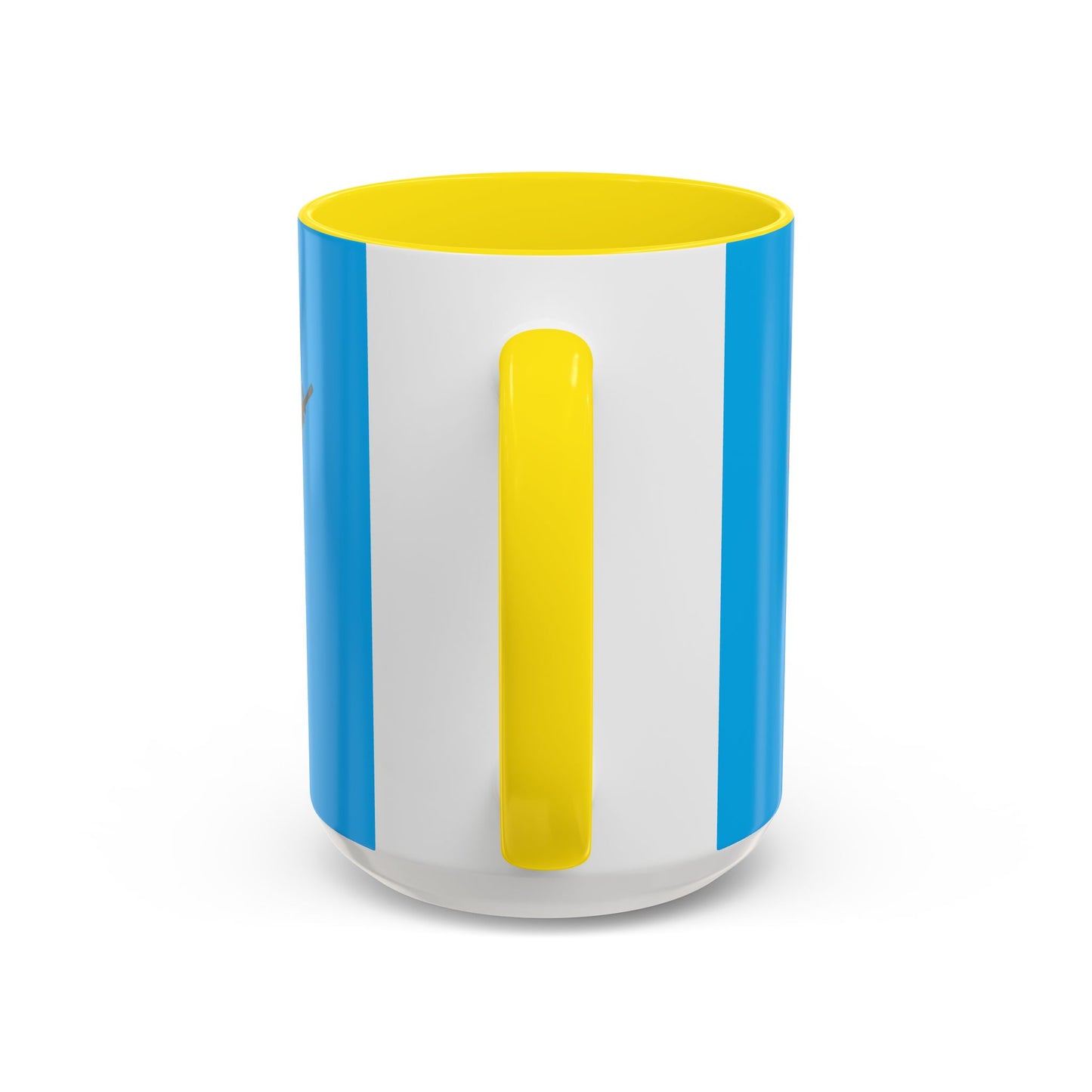 Hula Girl Packin' Heat Light Blue Accent Mug by theGreenDragonTavern.shop