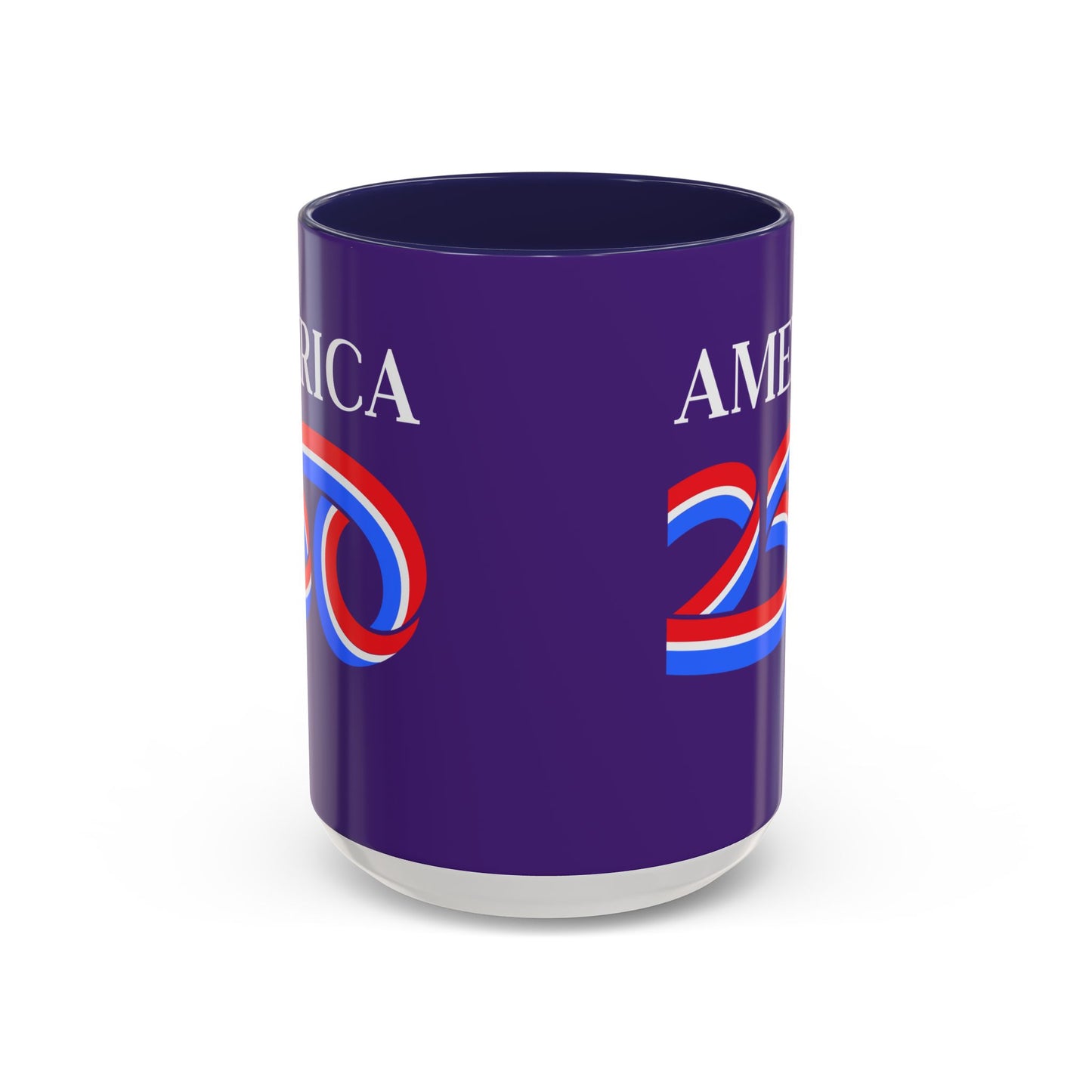 America 250 Dark Purple Accent Mug by theGreenDragonTavern.shop