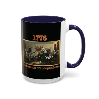 Declaration of Independence Black Accent Mug by theGreenDragonTavern.shop