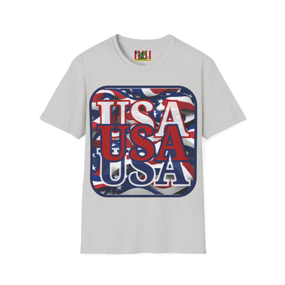 RED White and Blue USA Patriot Light colors Unisex T-Shirt by theGreenDragonTavern.shop