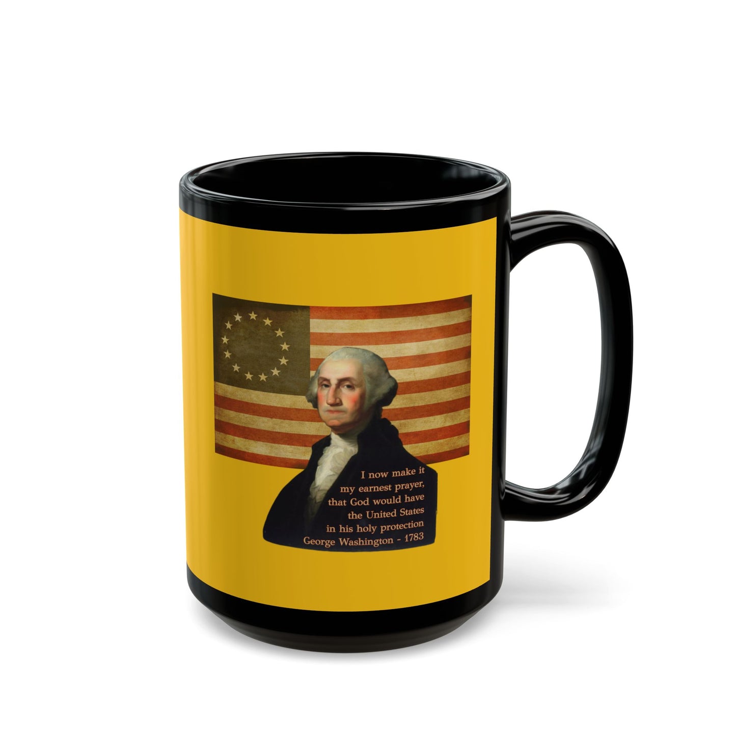 Washington's Earnest Prayer Yellow Mug by theGreenDragonTavern.shop