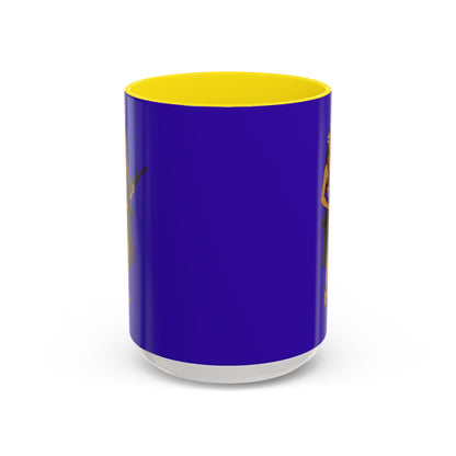 Hula Girl Packin' Heat Dark Purple Accent Mug by theGreenDragonTavern.shop
