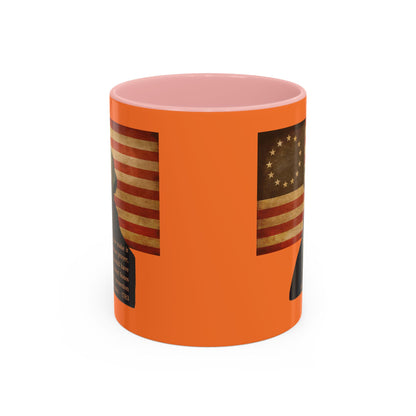 Washington's Earnest Prayer Orange Accent Mug by theGreenDragonTavern.shop