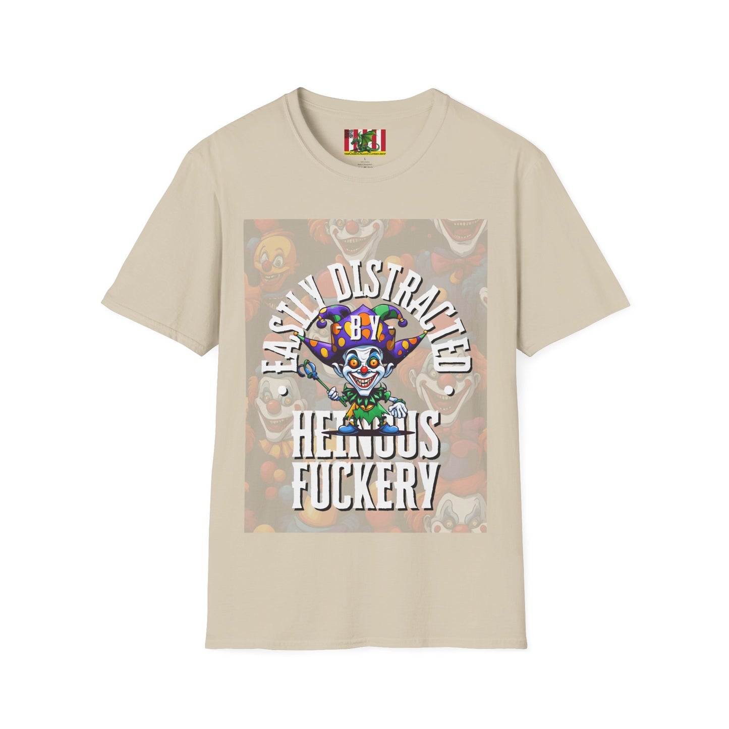 Easily Distracted by Heinous Fuckery Little Jincs Light colors Unisex T-Shirt by theGreenDragonTavern.shop