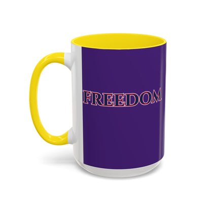 Freedom, Dark Purple Accent Mug by theGreenDragonTavern.shop