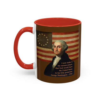 Washington's Earnest Prayer Brown Accent Mug by theGreenDragonTavern.shop