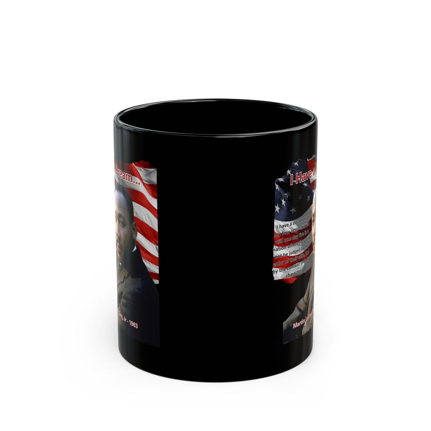 "I Have a Dream" MLKJr Black Mug by theGreenDragonTavern.shop