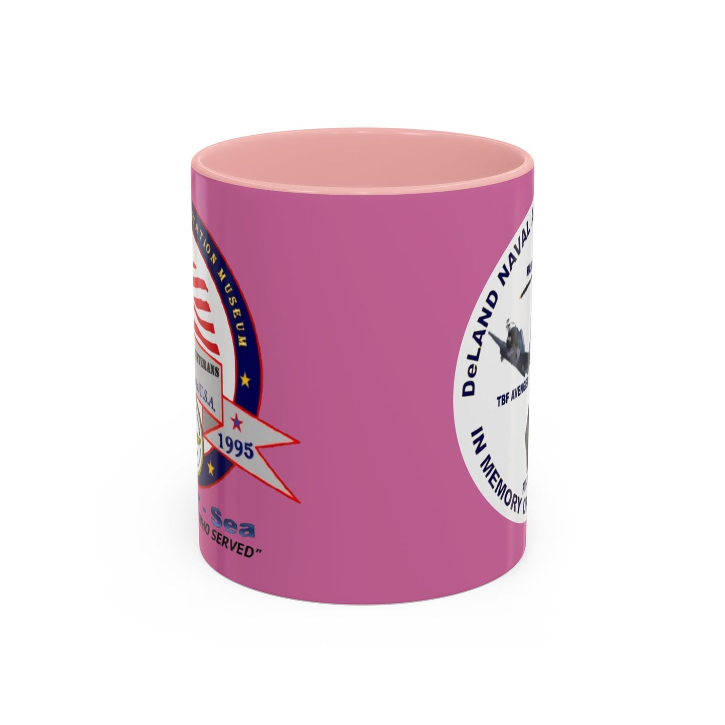 DNASM 2-sided, Founding & Student Art w/WhiteBG Pink Accent Mug by theGreenDragonTavern.shop