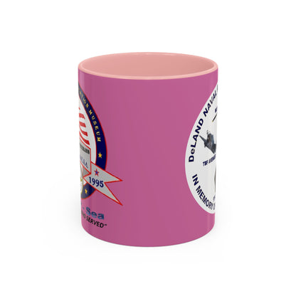 DNASM 2-sided, Founding & Student Art w/WhiteBG Pink Accent Mug by theGreenDragonTavern.shop