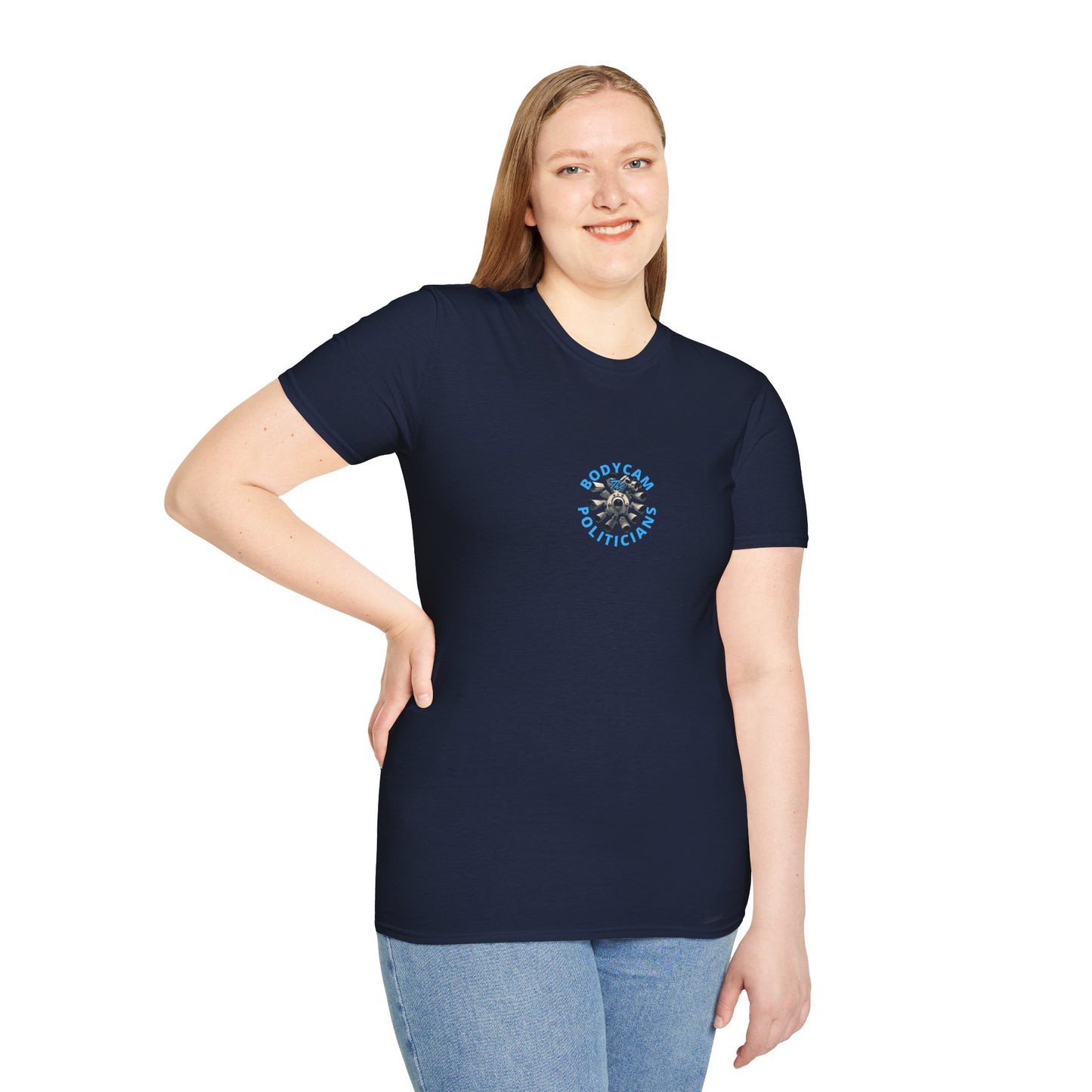 2-sided, Bodycam the Politicians Cameras Dark colors Unisex T-Shirt by theGreenDragonTavern.shop