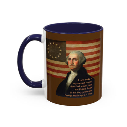 Washington's Earnest Prayer Brown Accent Mug by theGreenDragonTavern.shop