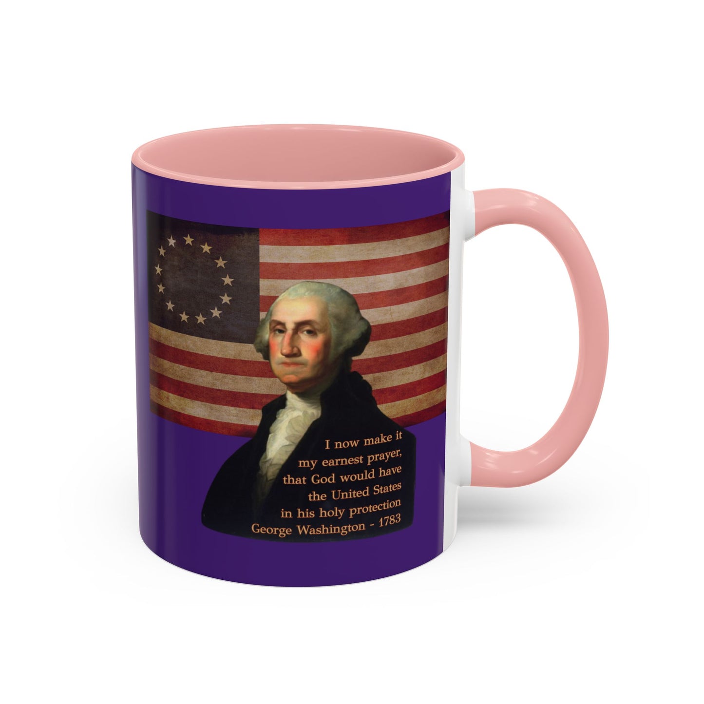 Washington's Earnest Prayer Purple Accent Mug by theGreenDragonTavern.shop