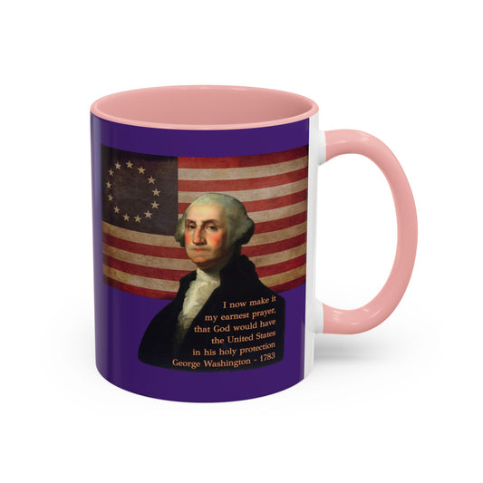 Washington's Earnest Prayer Purple Accent Mug by theGreenDragonTavern.shop