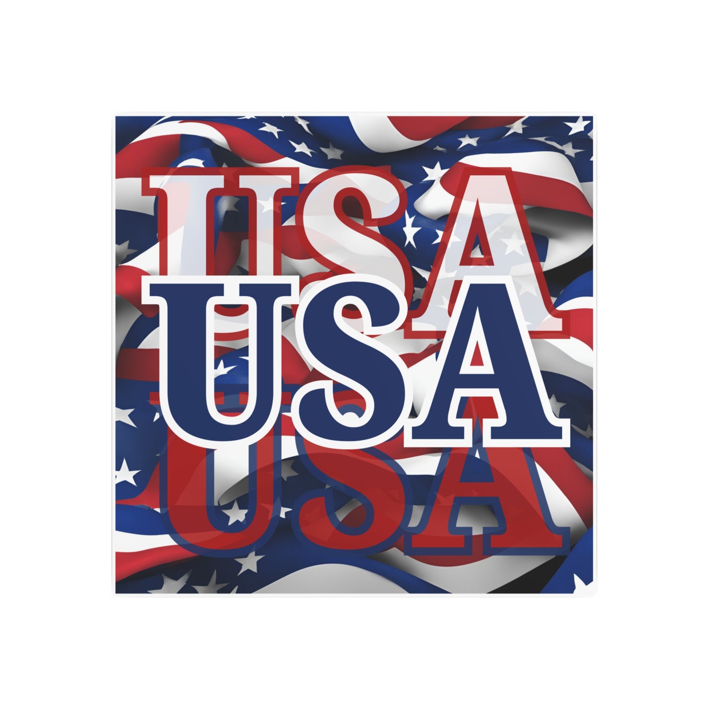 USA! USA! USA Blue Center Metal Art Sign by theGreenDragonTavern.shop