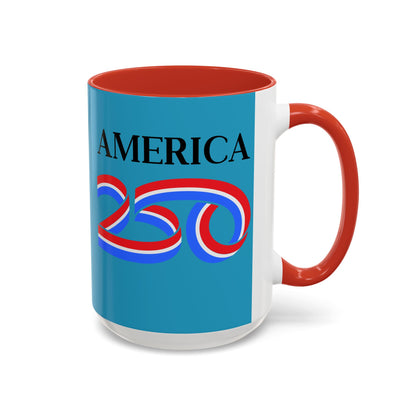 America 250 Turquoise Accent Mug by theGreenDragonTavern.shop