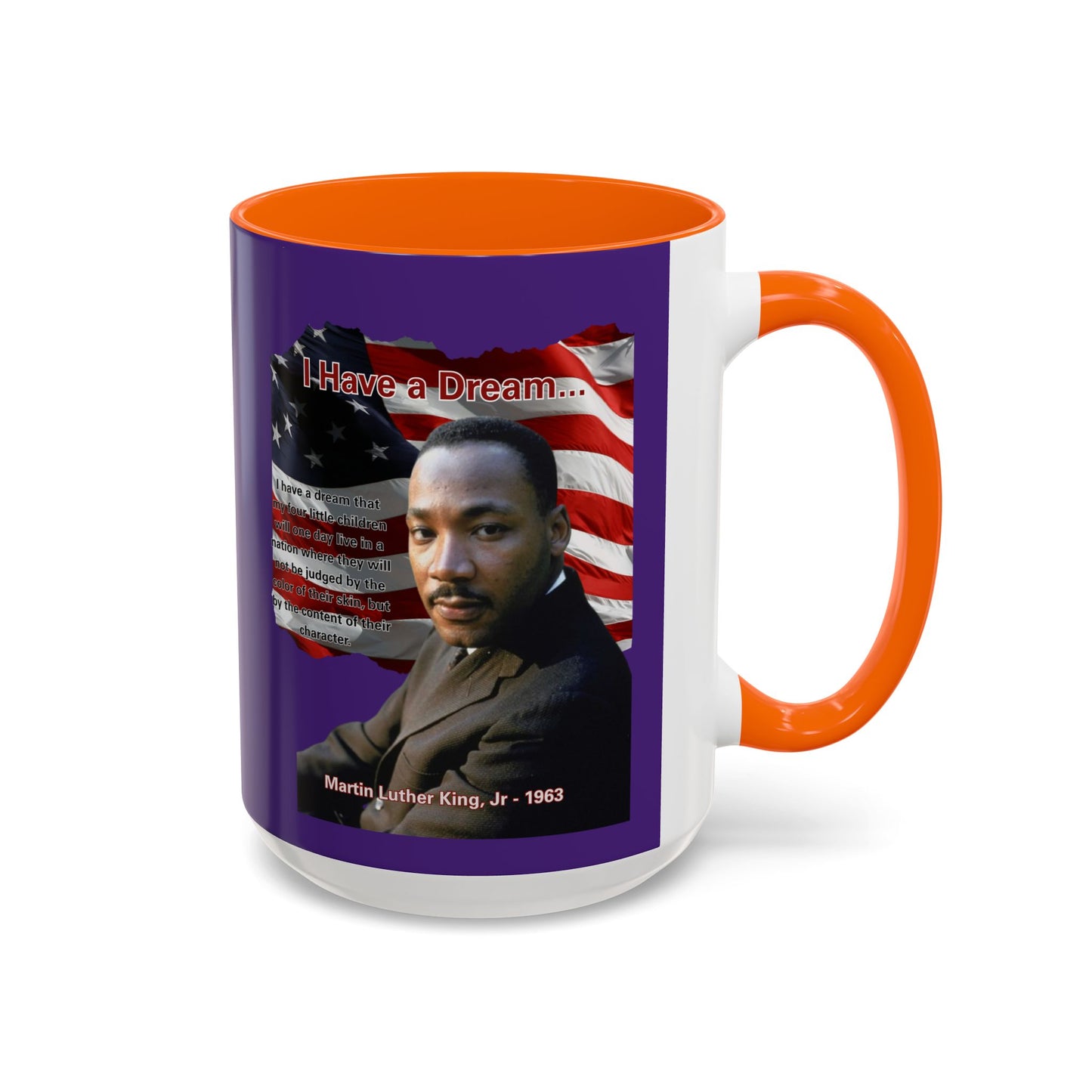 "I Have a Dream" MLKJr Purple Accent Mug by theGreenDragonTavern.shop