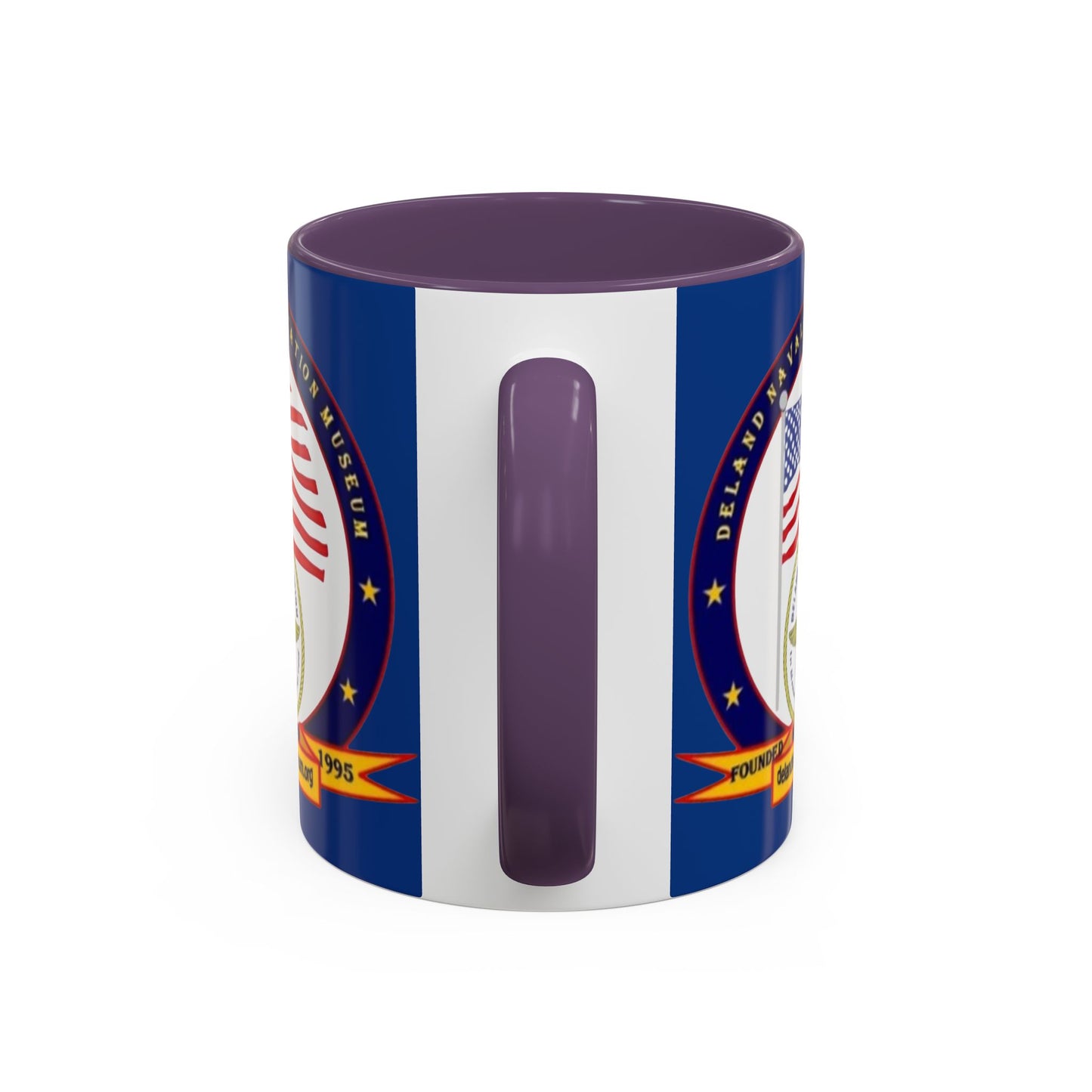 DeLand Naval Air Station Museum Blue Accent Mug by theGreenDragonTavern.shop
