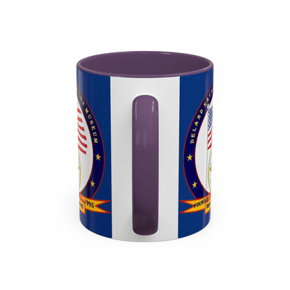 DeLand Naval Air Station Museum Blue Accent Mug by theGreenDragonTavern.shop