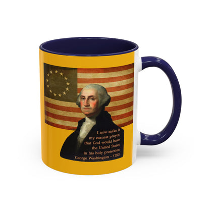 Washington's Earnest Prayer Yellow Accent Mug by theGreenDragonTavern.shop