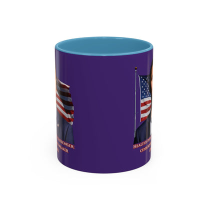 Charlie Kirk, Healthy Debate Purple Accent Mug by theGreenDragonTavern.shop