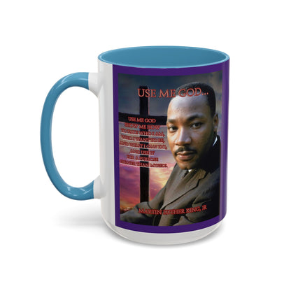 Use Me God, MLK Jr Purple Accent Mug by theGreenDragonTavern.shop
