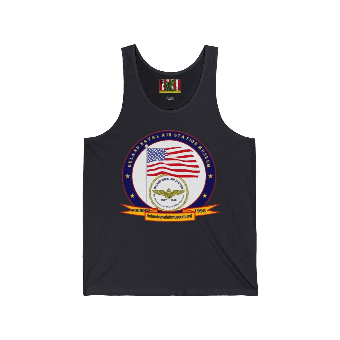 DeLand Naval Air Station Museum Unisex Jersey Tank Top by theGreenDragonTavern.shop