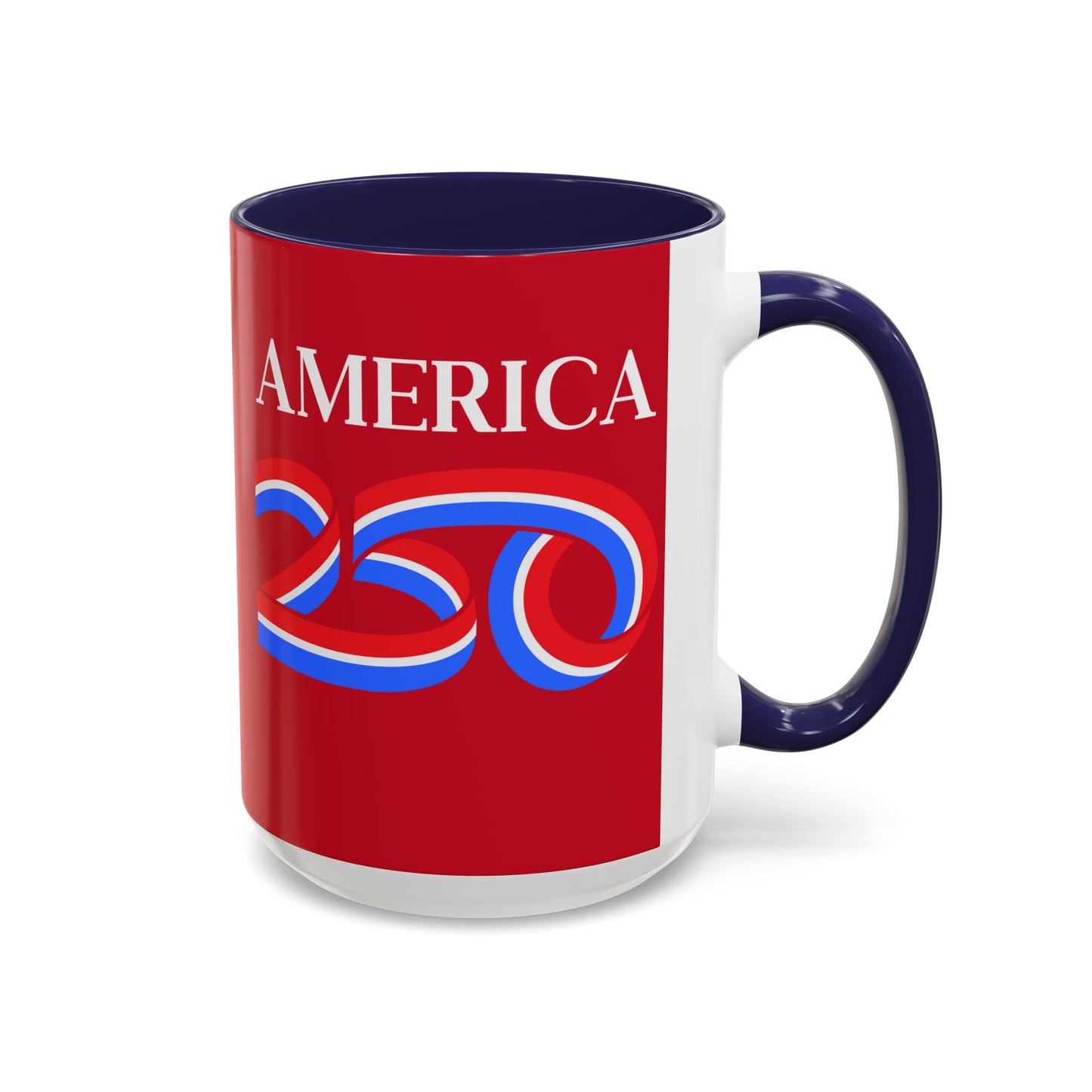 America 250 Red Accent Mug by theGreenDragonTavern.shop